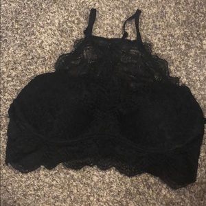 Victoria secret pink black lace bralette